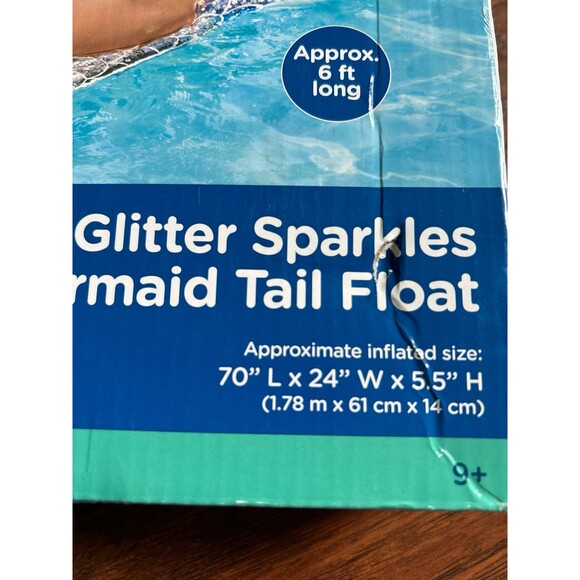 Summer waves glitter sparkles mermaid tail float New In Box - Picture 3 of 3